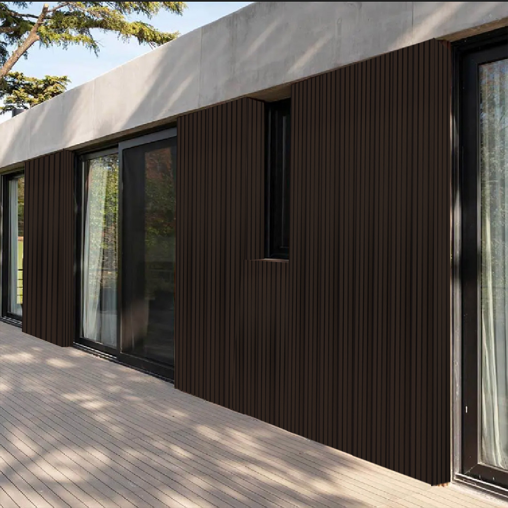 Panel Ranurado WPC de Exterior Café Imperial 22 cm x 2.90 m (26 mm) | Fullcons