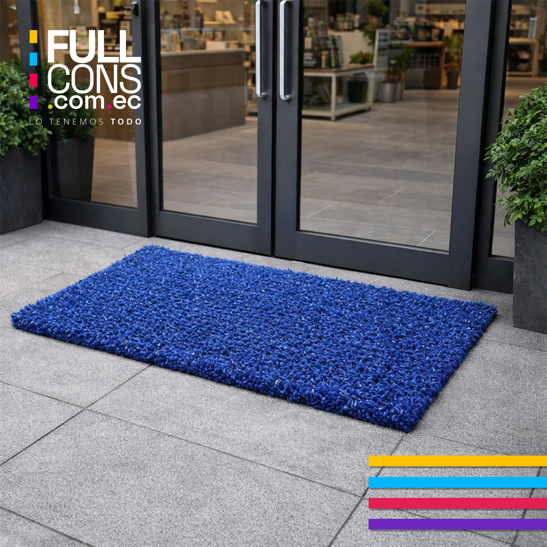 Césped Sintético Tipo Alfombra 10mm Azul | Césped Ecuador