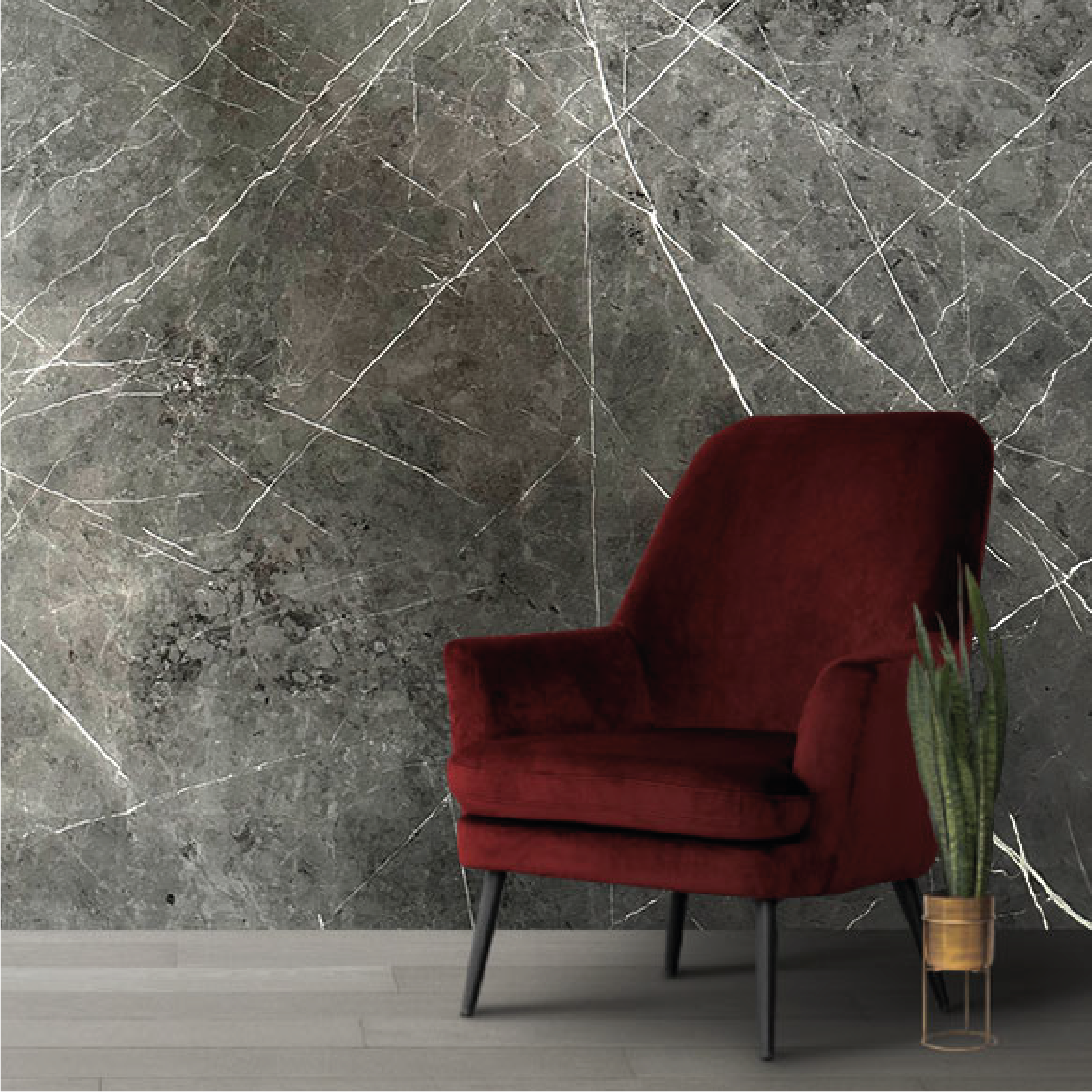 Panel PVC Tipo Mármol Gris Marmoleado 3 mm (1.22 x 2.44 m) | Fullcons