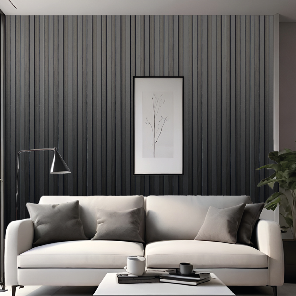 Panel Ranurado PVC de Interior Roble Nocturno 16 cm x 2.85 m (22 mm) | Fullcons
