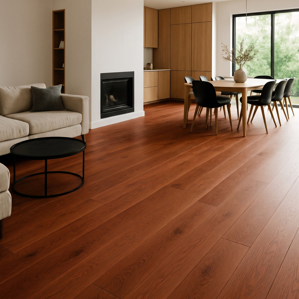 Piso Flotante Cherry 7 mm AC4 HDF Caja 2.37 m² | Fullcons Ecuador