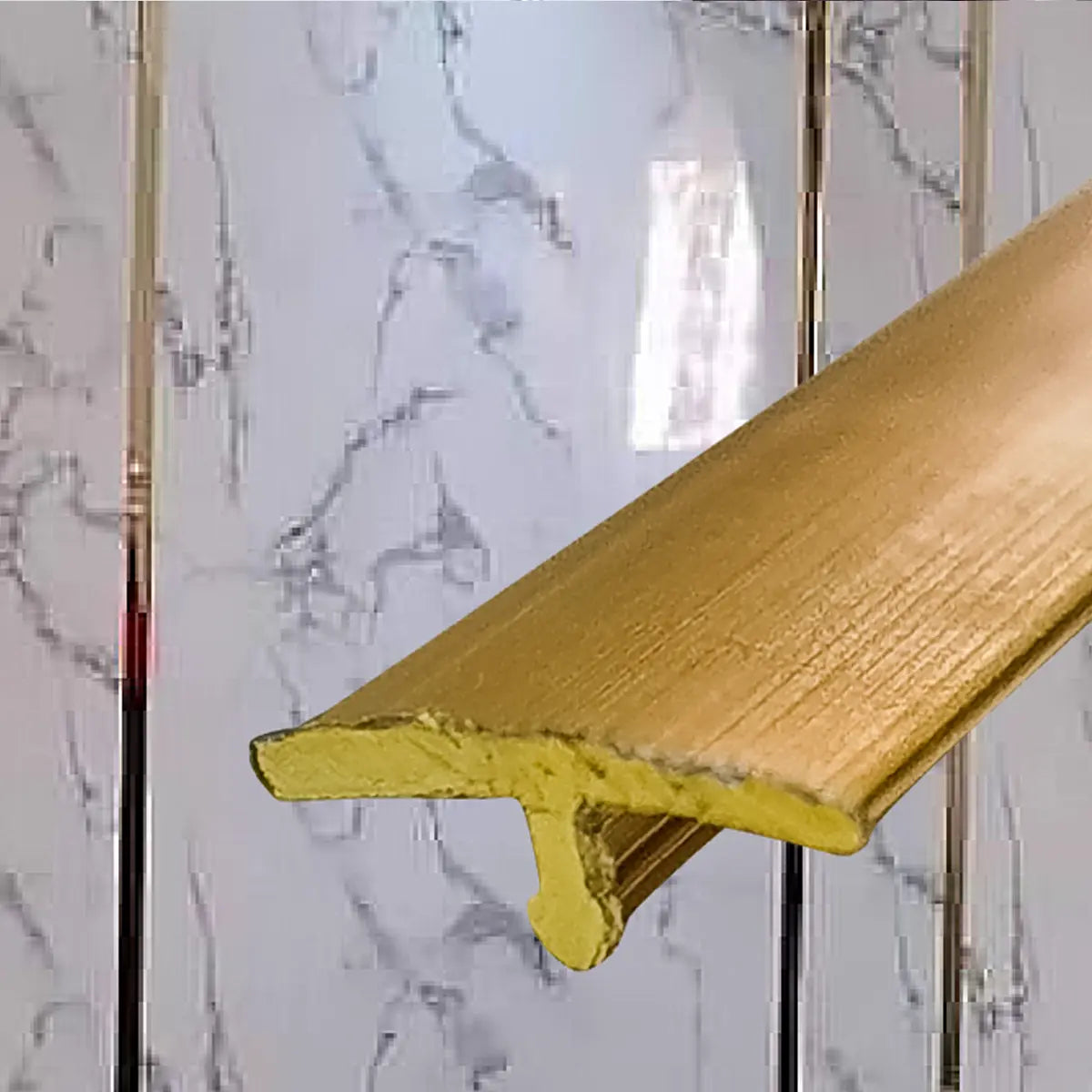Perfil T de Junta Decorativa para Paneles PVC Mármol 245 cm | Fullcons