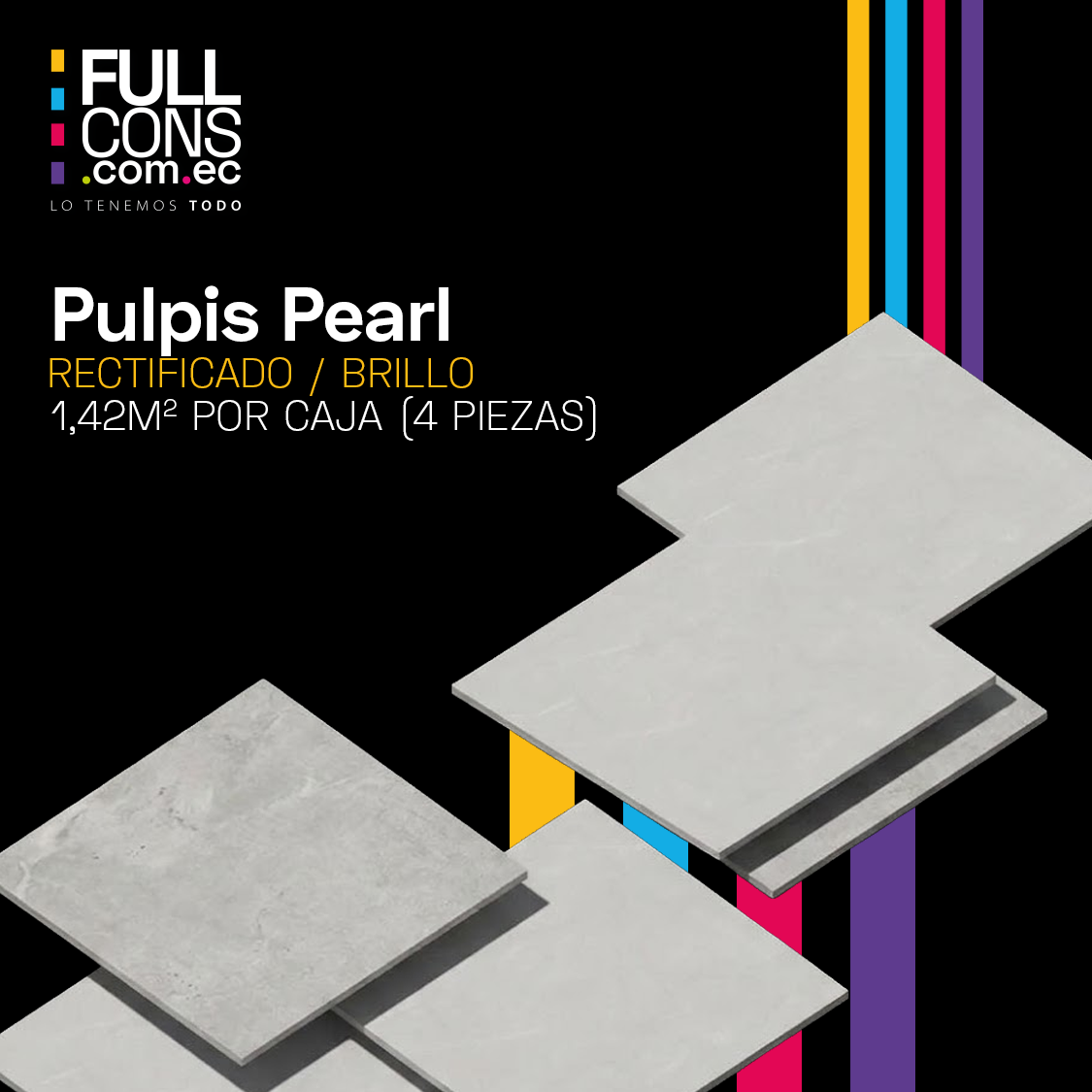 Porcelanato Español Pulpis Pearl 60 x 60 cm | Fullcons