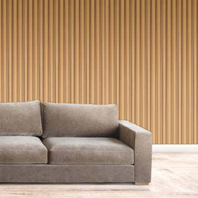 Panel Ranurado PVC de Interior Álamo Beige 16 cm x 2.85 m (22 mm) | Fullcons