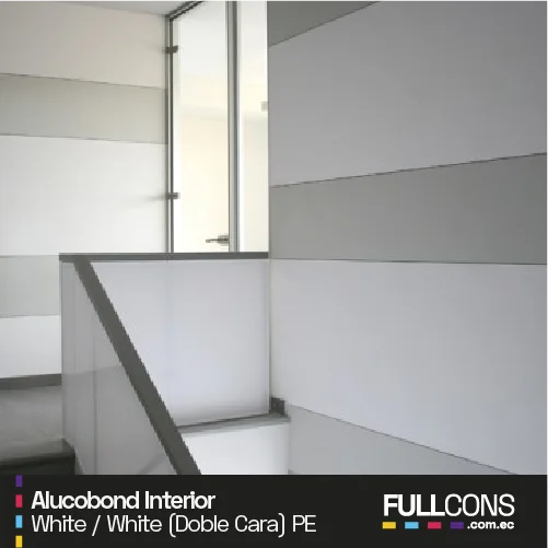 Alucobond Interior 2 Caras | Aluminio Compuesto | Color "Blanco"