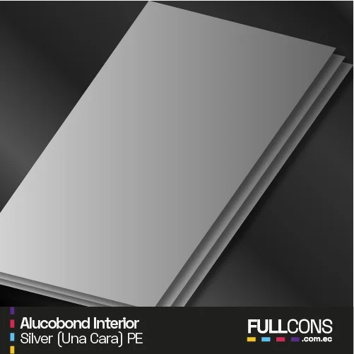 Alucobond Interior 1 Cara | Aluminio Compuesto | Color "Silver"