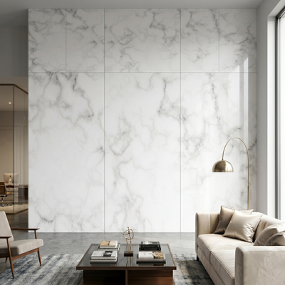 Panel PVC Tipo Mármol Blanco Mármol 3 mm (1.22 x 2.44 m) | Fullcons