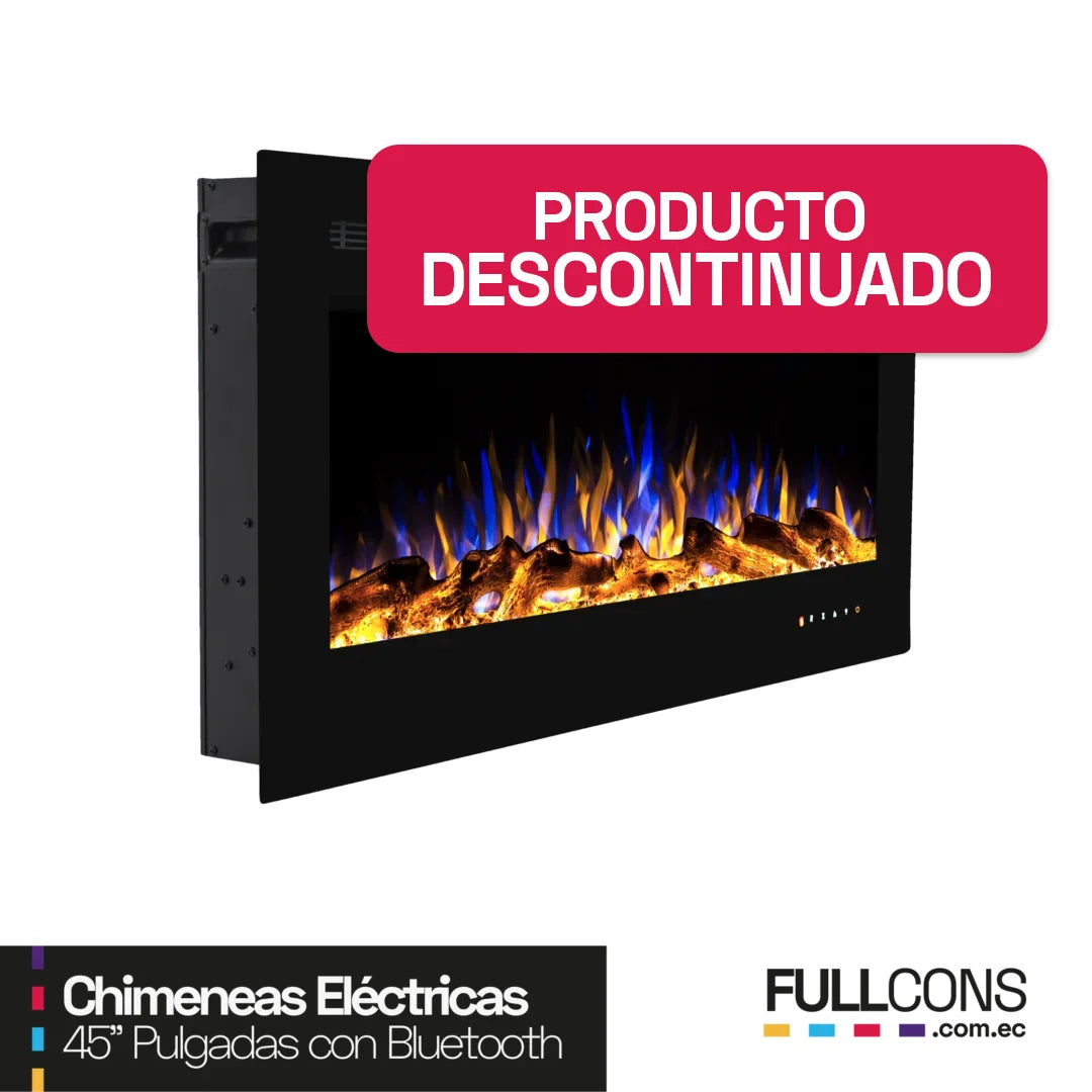 AGOTADO Chimenea Eléctrica 45" con Parlante Bluetooth Integrado – Ambiente, Música y Confort en un Solo Lugar