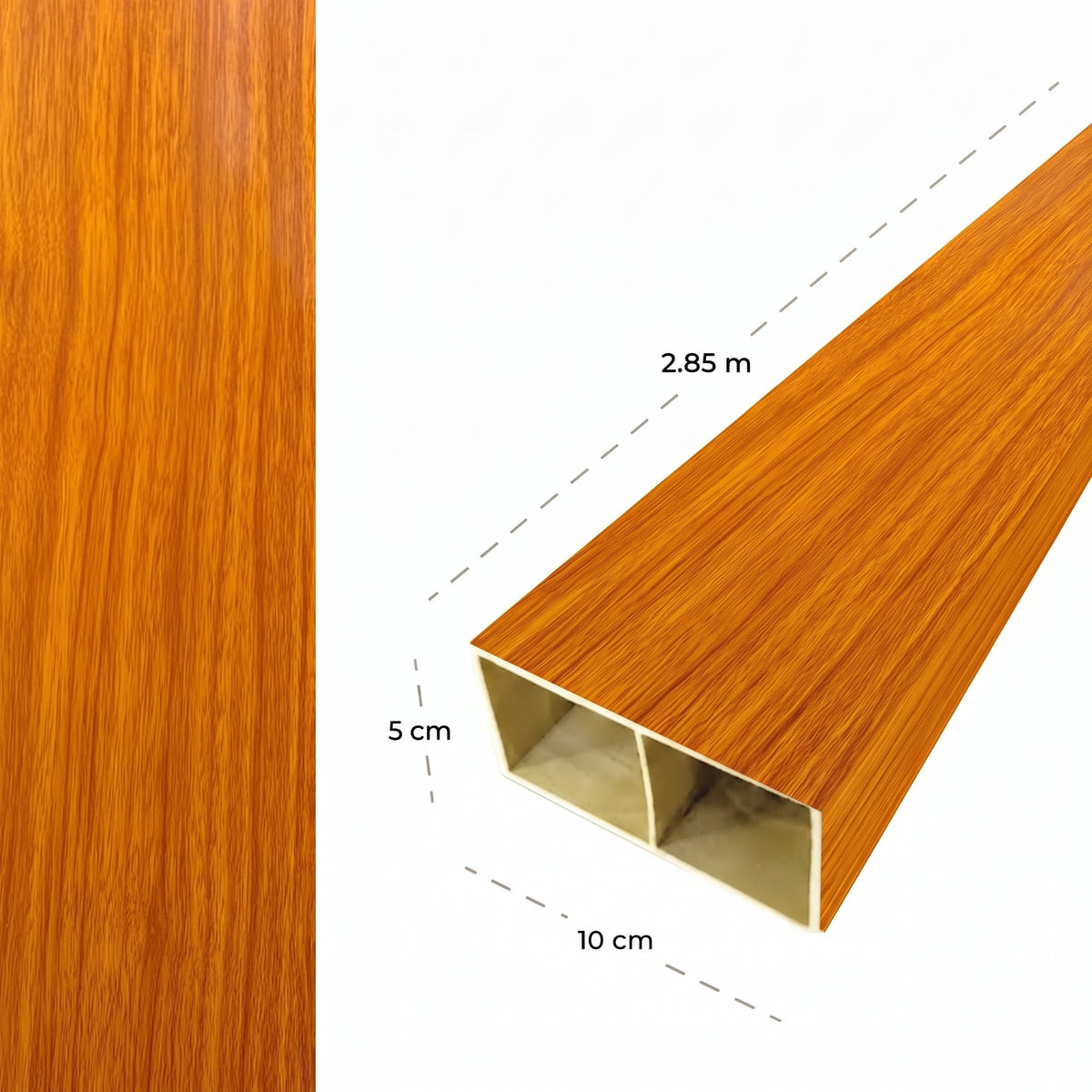 Listones PVC Caoba Dorado| Fullcons