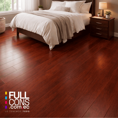 Piso Flotante Caoba 8 mm AC4 HDF Caja 2.44 m² | Fullcons Ecuador