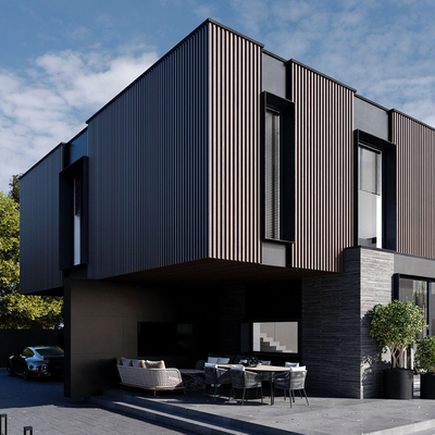 Panel Ranurado WPC de Exterior Ébano Negro 22 cm x 2.90 m (26 mm) | Fullcons