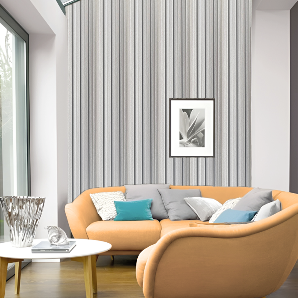 Panel Ranurado PVC de Interior Gris Neblina 16 cm x 2.85 m (22 mm) | Fullcons