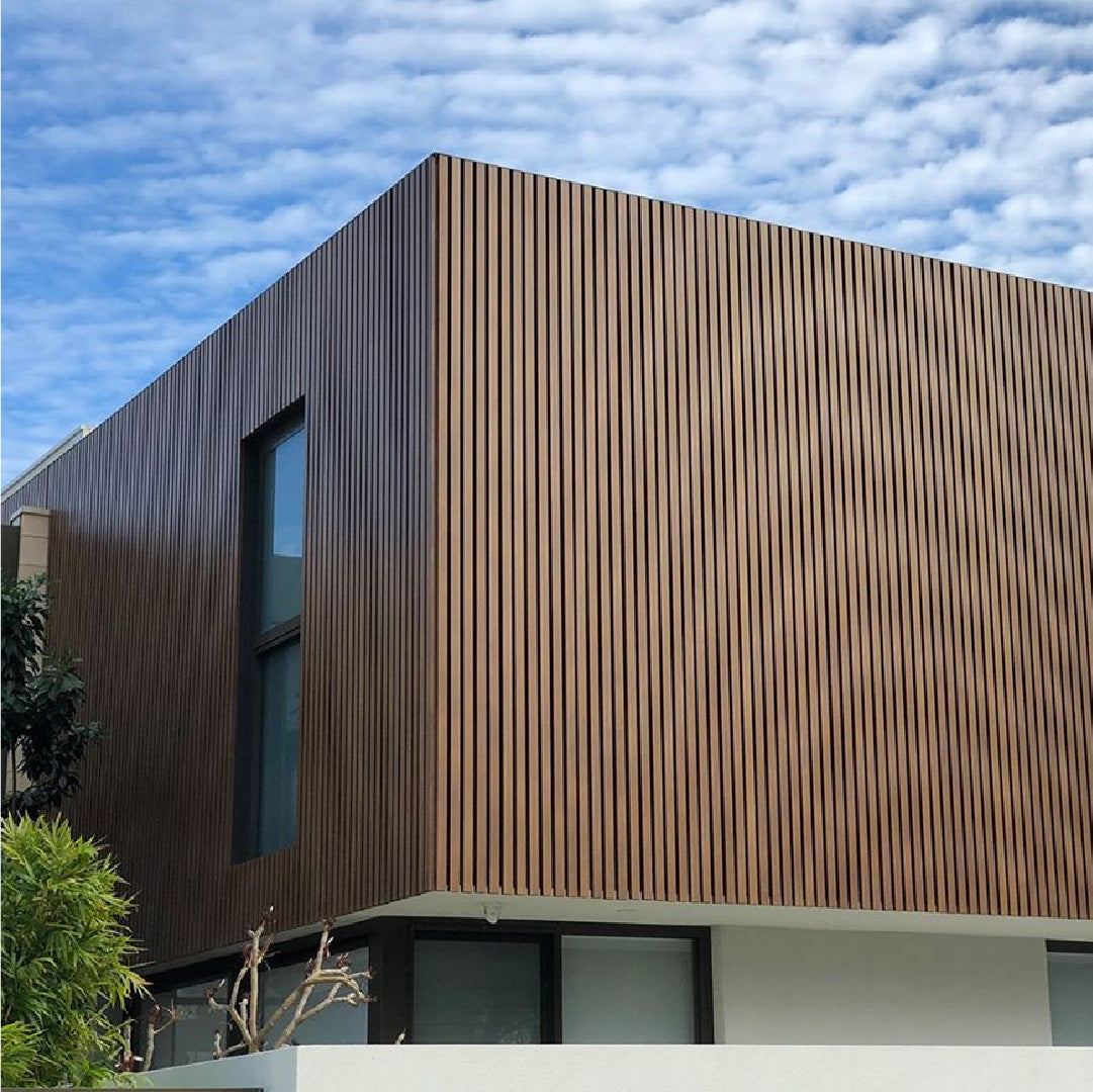 Panel Ranurado WPC de Exterior Madera Avellana 22 cm x 2.90 m (26 mm) | Fullcons