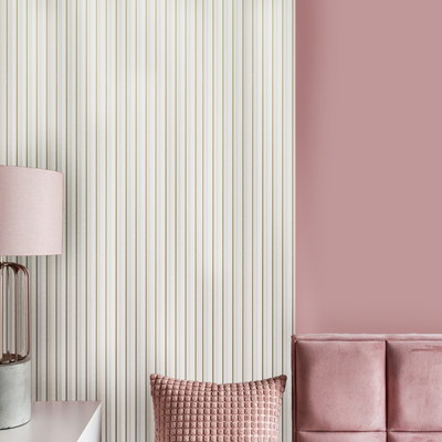 Panel Ranurado PVC de Interior Marfil Beta Dorada 11.9 cm x 2.90 m (10 mm) | Fullcons