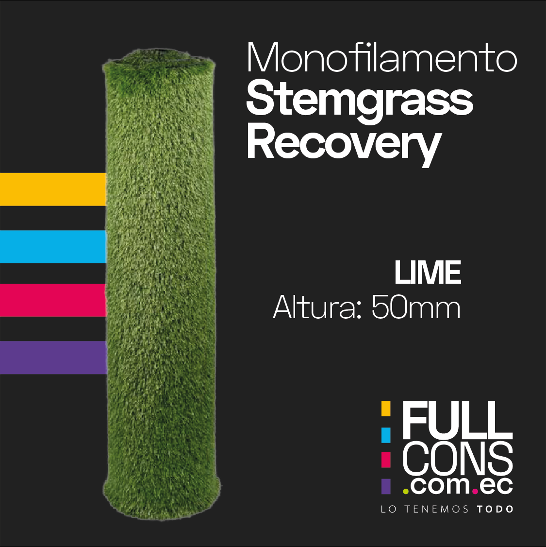 Césped Sintético Deportivo Fútbol Stemgrass Recovery 50mm (12.000 DTEX) | Césped Ecuador