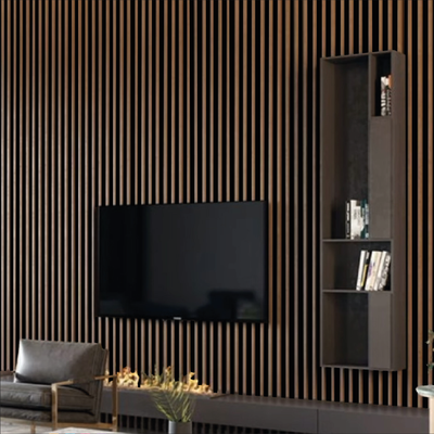 Panel Ranurado PVC de Interior Nogal Sombrío 16 cm x 2.85 m (22 mm) | Fullcons