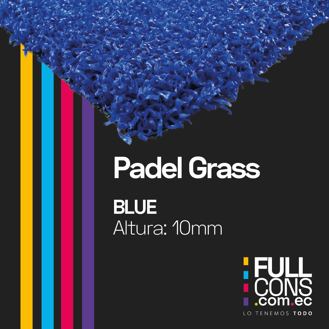 Césped Sintético Pádel Monofilamento Pádel Grass 10mm Azul | Césped Ecuador