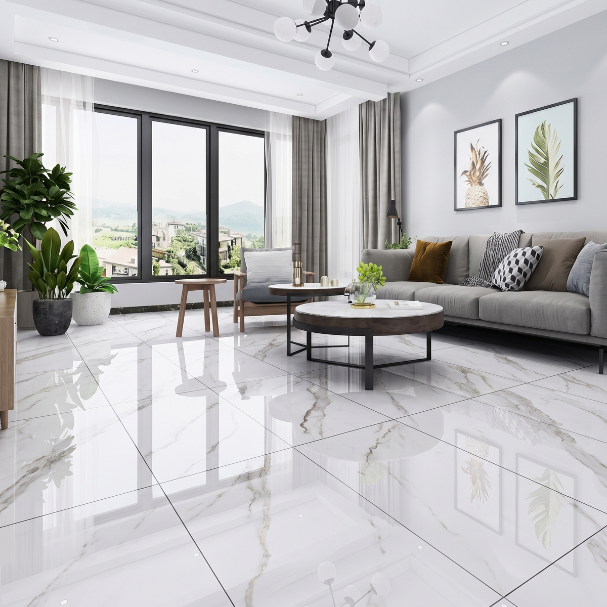 Porcelanato Español Carrara Gris 60 x 120 cm | Fullcons