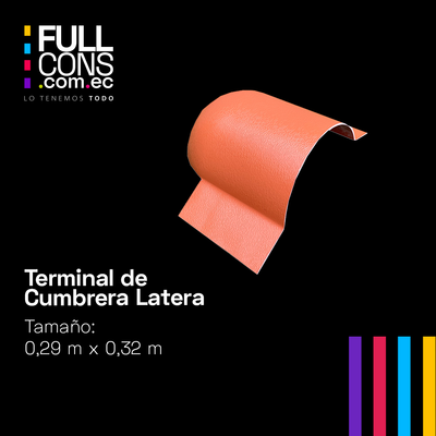 Terminal de Cumbrera Lateral para Teja PVC Española | Fullcons