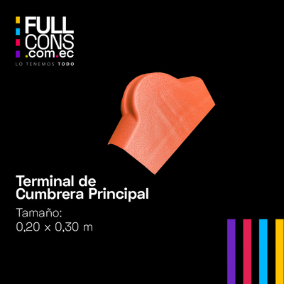Terminal de Cumbrera Principal para Teja PVC Española | Fullcons