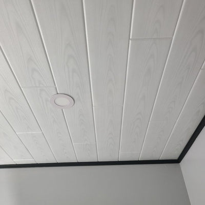 Cielo Raso PVC White Wood 5.70 m x 20 cm (7 mm) | Fullcons