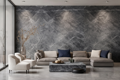 Panel PVC Tipo Mármol Gris Marmoleado 3 mm (1.22 x 2.44 m) | Fullcons