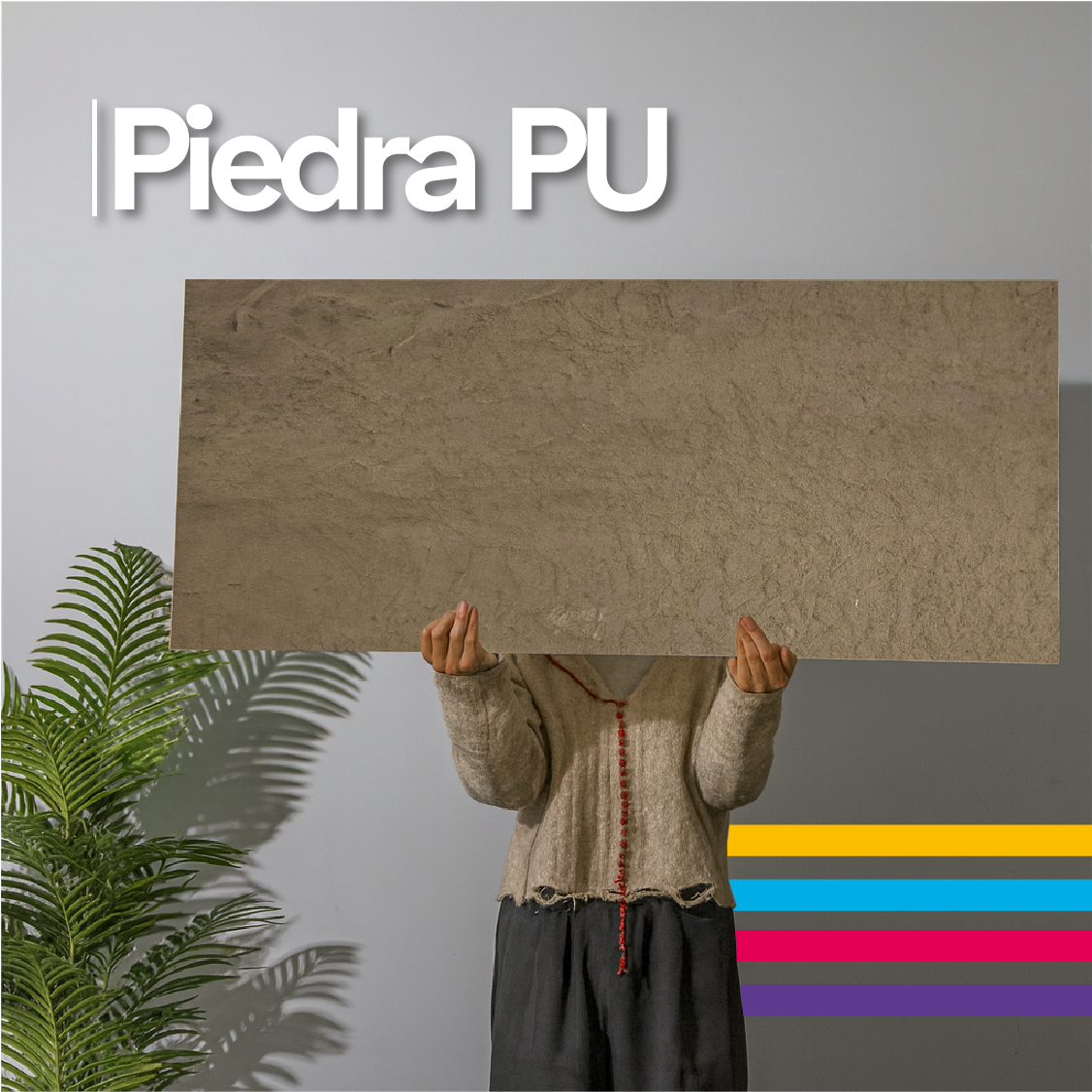 Panel de Piedra PU Poliuretano 3D Onix Marrón 1.20 m x 0.60 m | Fullcons