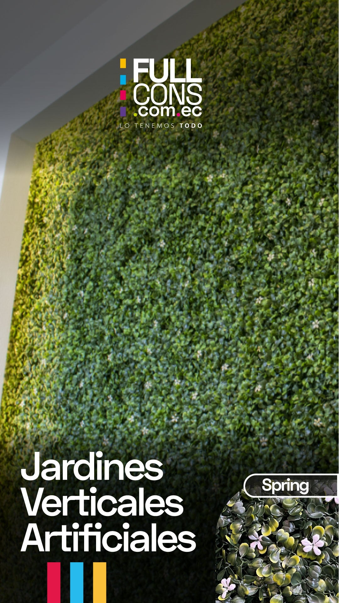 Spring | Jardín Vertical Artificial para interiores y exteriores