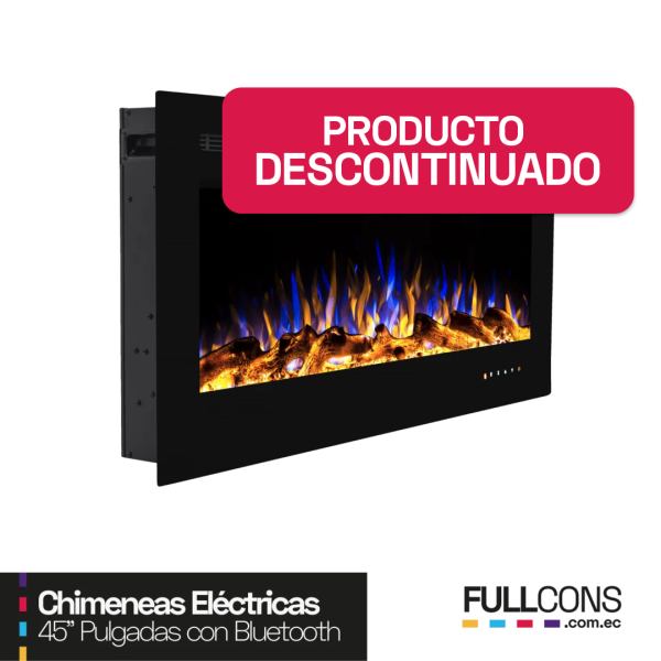 AGOTADO Chimenea Eléctrica 45" con Parlante Bluetooth Integrado – Ambiente, Música y Confort en un Solo Lugar