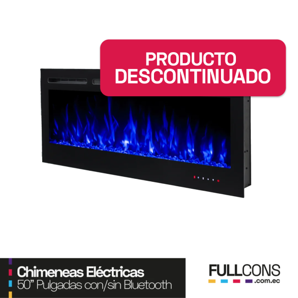 AGOTADO Chimenea Eléctrica 50" con Parlante Bluetooth Integrado – Confort y Sonido Envolvente para Tu Hogar