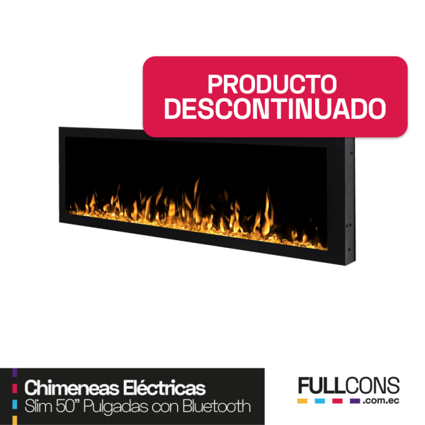 AGOTADO Chimenea Eléctrica 50" SLIM con Parlante Bluetooth Integrado – Diseño Ultra Delgado y Sonido Premium