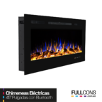 Chimenea Eléctrica 45″ con Parlante Bluetooth Integrado – Ambiente, Música y Confort en un Solo Lugar