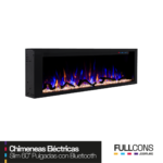 Chimenea Eléctrica 60″ SLIM con Parlante Bluetooth – Elegancia Ultra Delgada y Sonido Envolvente