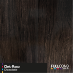 Cielo Raso PVC Color Chocolate – Elegancia Maderada en Dimensiones de 25cm x 5.95m