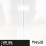 Cielo Raso PVC Color Glossy White – Elegancia Brillosa Maderada en 25cm x 5.95m