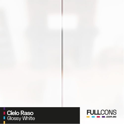 Cielo Raso PVC Color Glossy White – Elegancia Brillosa Maderada en 25cm x 5.95m