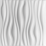 Paneles PVC 3D Soft Waves de 50×50 cm – Elegancia Ondulada para Decoración Interior