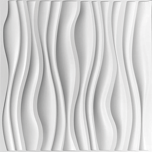 Paneles PVC 3D Soft Waves de 50x50 cm – Elegancia Ondulada para Decoración Interior