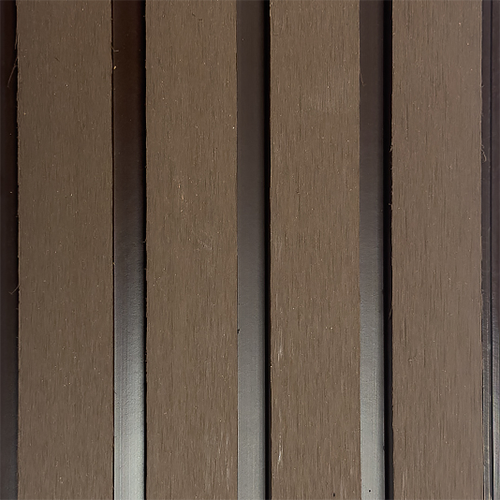 Paneles Ranurados WPC de Exterior – Color Red Oak (Chocolate), 0.22 x 2.9 m para Fachadas Elegantes y Resistentes