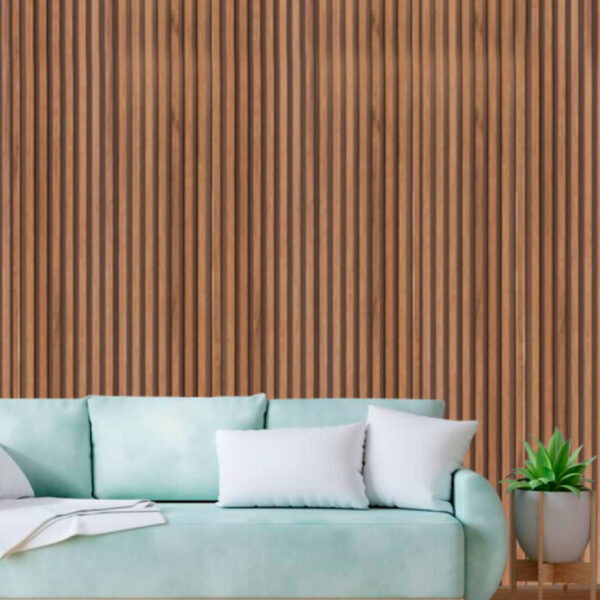 Paneles Ranurados PVC de Interior – Color Cypress, 0.16 x 2.9 m para Espacios Modernos y Acogedores