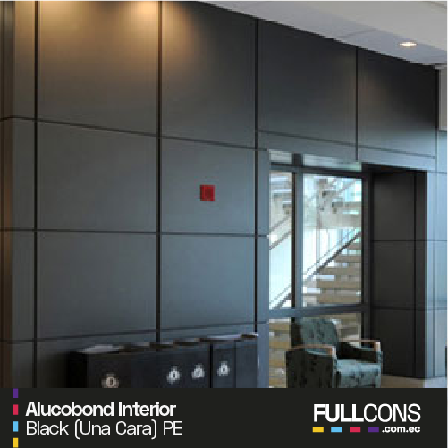 Alucobond Interior 1 Cara | Aluminio Compuesto | Color "Black"