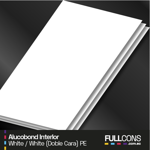 Alucobond Interior 2 Caras | Aluminio Compuesto | Color "Blanco"