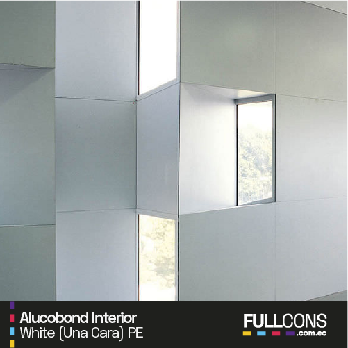 Alucobond Interior 1 Cara | Aluminio Compuesto | Color "White"