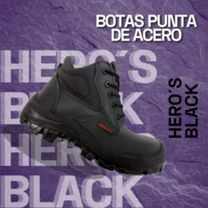 Botas Punta de Acero - Hero's Black