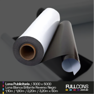 Lonas 300x500 - Brillante Reverso Negro